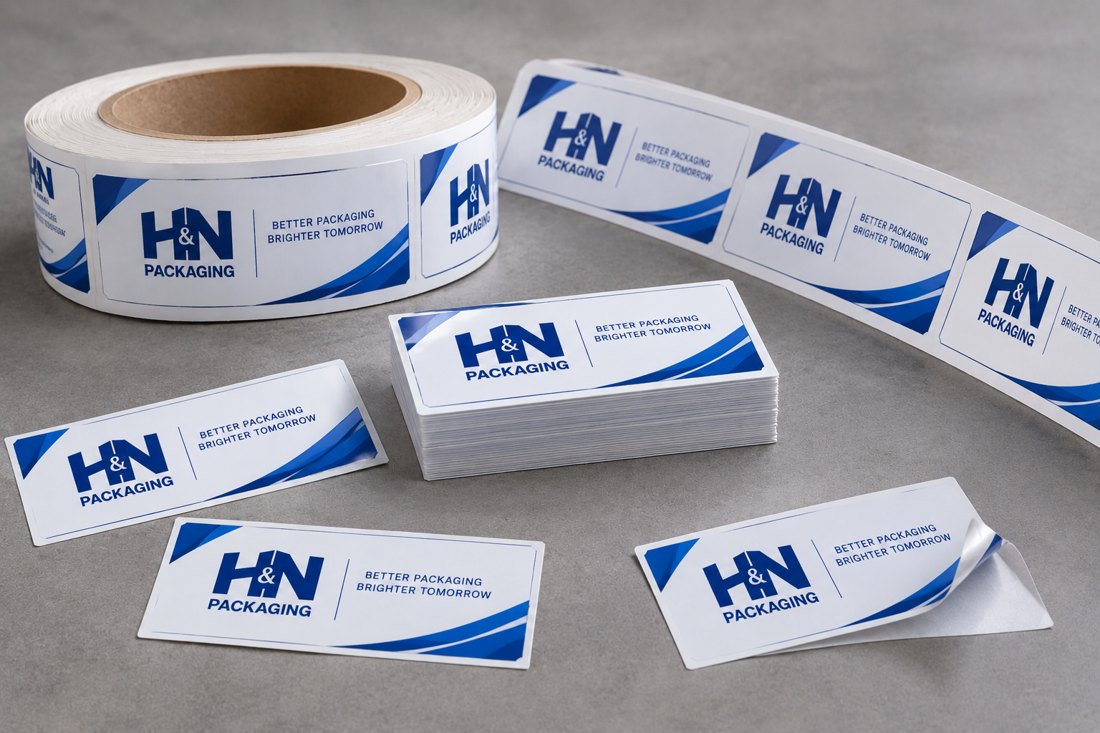 Étiquettes imprimées H&N Packaging en bobine et à l'unité